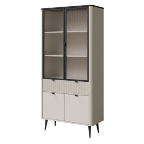 Витрина MARLY REG 2 90х191х40 кашемир / серый