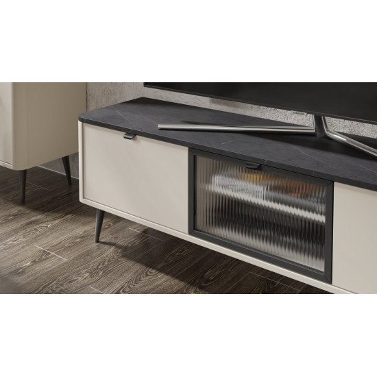 Тумба под телевизор MARLY REG 12 160х52х40 кашемир / серый 5