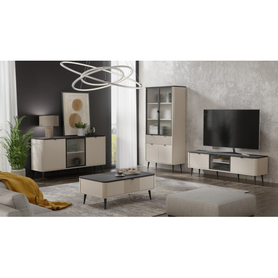 Комод MARLY REG 7 160х82х40 кашемир / серый 4