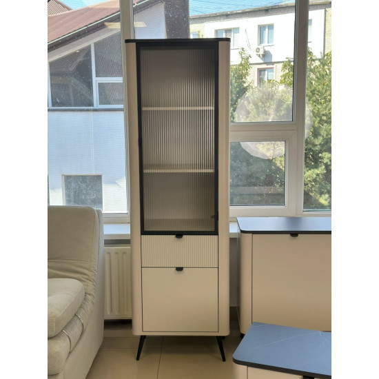 Витрина MARLY REG 3 60х191х40 кашемир / серый 6