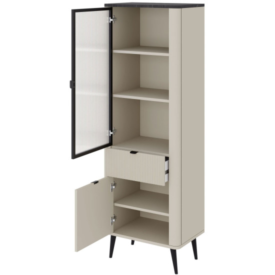 Витрина MARLY REG 3 60х191х40 кашемир / серый 2