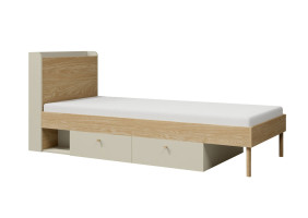 Кровать односпальная YUKI REG 13 94х93х217 серый / бежевый / дуб