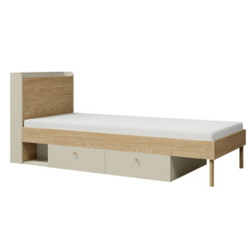 Кровать односпальная YUKI REG 13 94х93х217 серый / бежевый / дуб