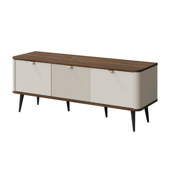 Тумба под телевизор MARLY REG 14 130х52х40 кашемир / орех 1