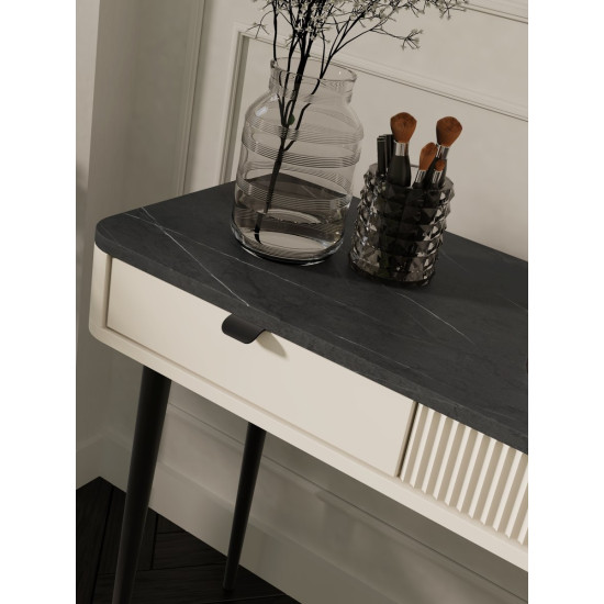 Туалетний столик MARLY REG 15 130х82х40 кашемір / сірий 7