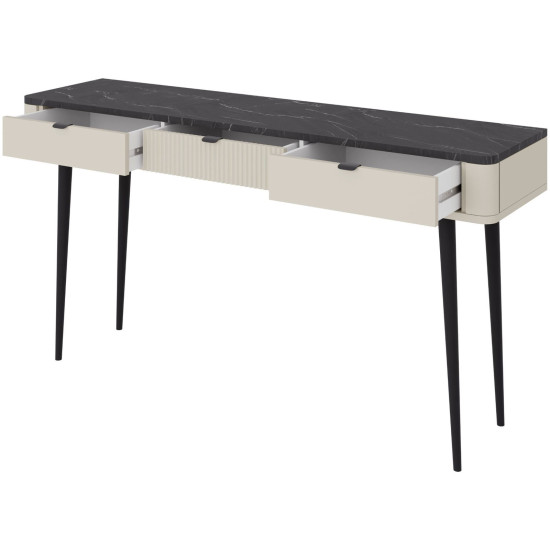 Туалетний столик MARLY REG 15 130х82х40 кашемір / сірий 2