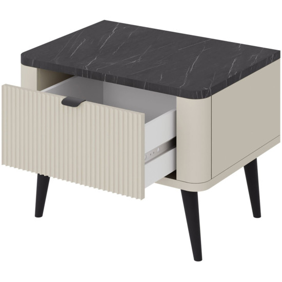 Тумба прикроватная MARLY REG 17 50х42х40 кашемир / серый 3