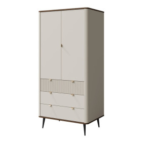 Витрина MARLY REG 1 90х191х40 кашемир / орех