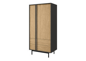 Витрина ALSY REG 1 93х195х60 антрацит / дуб