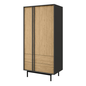 Витрина ALSY REG 1 93х195х60 антрацит / дуб