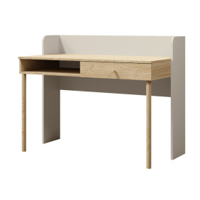 Стол компьютерный YUKI REG 11 124х93х60 серый / бежевый / дуб