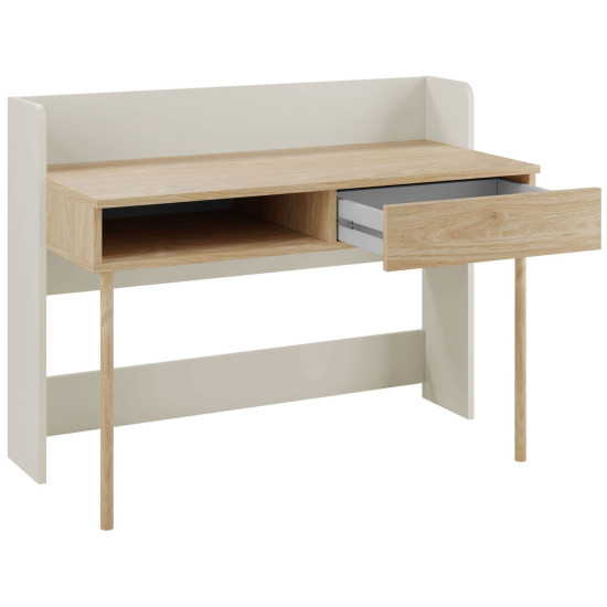 Стол компьютерный YUKI REG 11 124х93х60 серый / бежевый / дуб 2