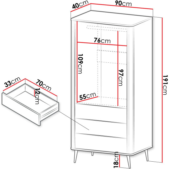 Витрина MARLY REG 1 90х191х40 кашемир / орех 3