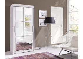 Шафа-купе KARO 100 100х216х60 люстерко / білий / білий