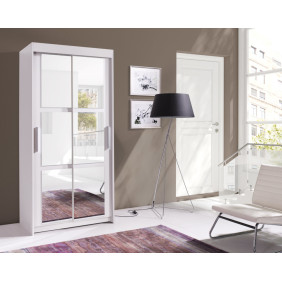 Шкаф-купе KARO 100 100х216х60 зеркальце / белый / белый