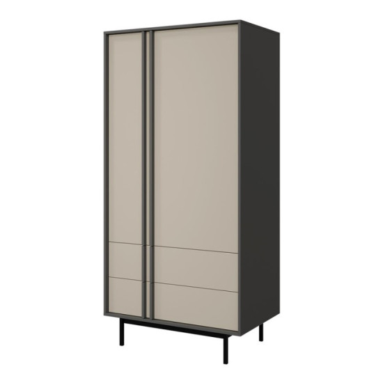 Витрина ALSY REG 1 93х195х60 антрацит / бежевый 1