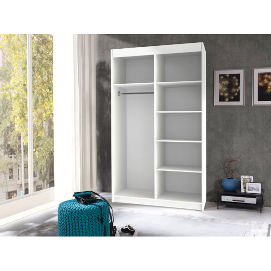 Шафа-купе KARO 100 100х216х60 люстерко / білий / білий 2