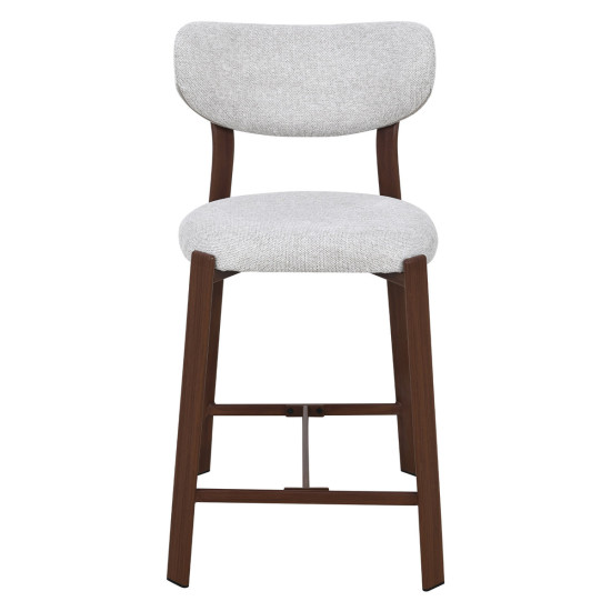 Полубарный стул NOMI H-1 орех металл / бежевая ткань 2