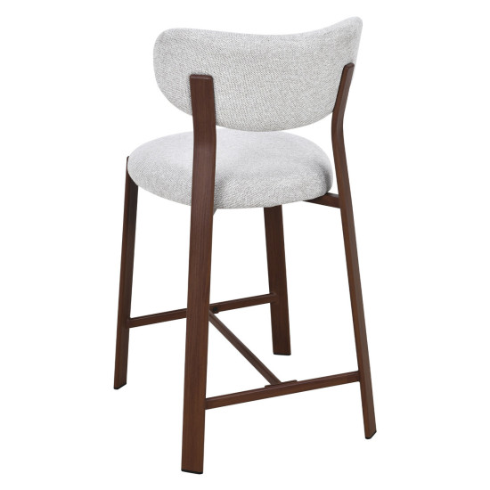 Полубарный стул NOMI H-1 орех металл / бежевая ткань 5