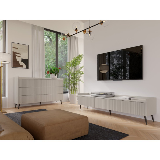 Комод ADEMO REG 3 150х92х41 кашемір / кашемір 4