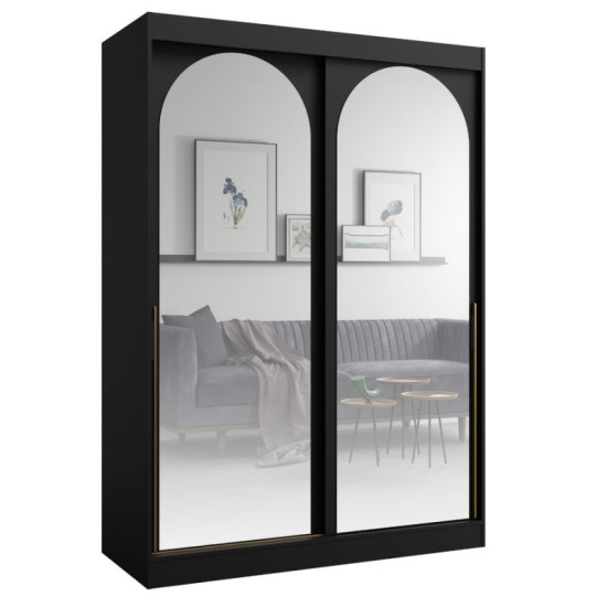 Шкаф-купе MODIN 150 150х215х65 черный / золотой 1