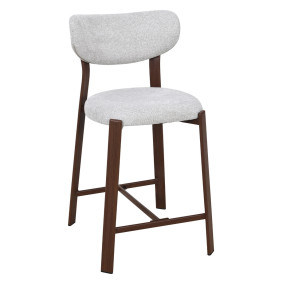 Полубарный стул NOMI H-1 орех металл / бежевая ткань