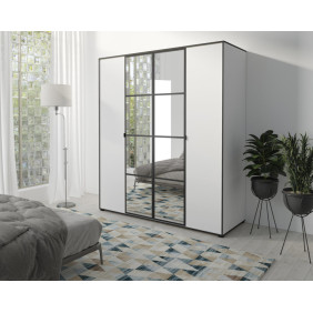 Шкаф-купе OSLOI 180 180х206х65 белый / черный