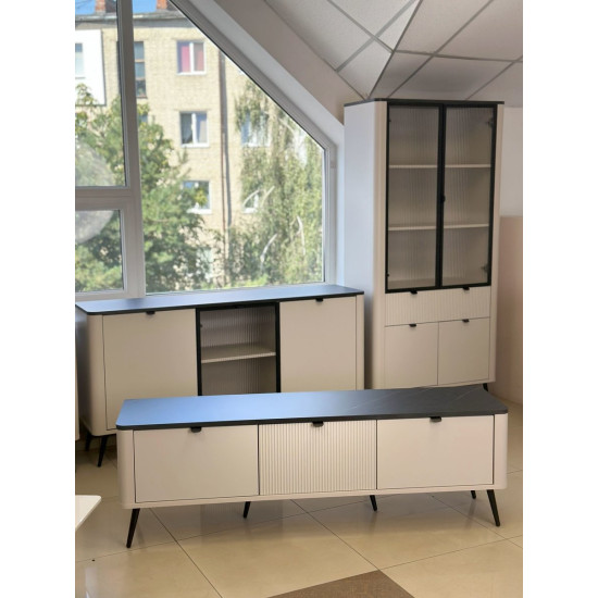 Тумба под телевизор MARLY REG 13 160х52х40 кашемир / серый 8