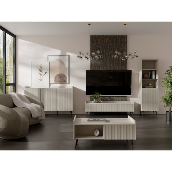 Витрина ADEMO REG 1 52х180х41 кашемир / кашемир 4