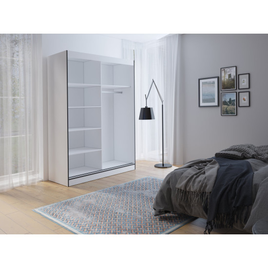 Шкаф-купе OSLOII 120 120х216х65 белый / черный 2