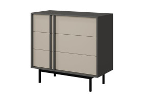 Комод ALSY REG 8 93х87х43 антрацит / бежевый