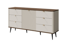 Комод MARLY REG 9 160х82х40 кашемир / орех