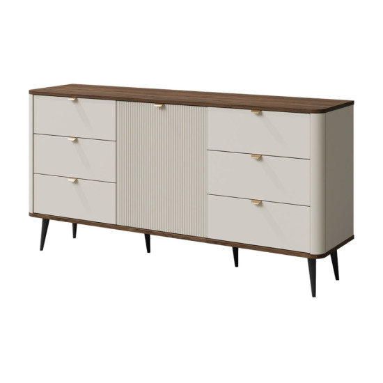 Комод MARLY REG 9 160х82х40 кашемир / орех 1