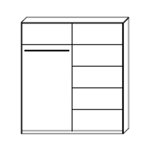 Шкаф-купе KARO 100 100х216х60 белый / белый 4