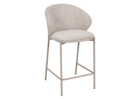 Полубарный стул RINO с кашемировым каркасом и бежевой тканью