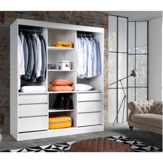 Шафа-купе HAITI 180 180х216х65 дуб / чорний 4