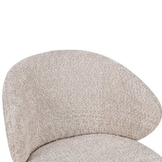 Полубарный стул RINO с кашемировым каркасом и бежевой тканью 5