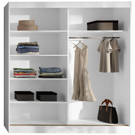 Шафа-купе MODIN 200 200х215х65 білий / чорний 3