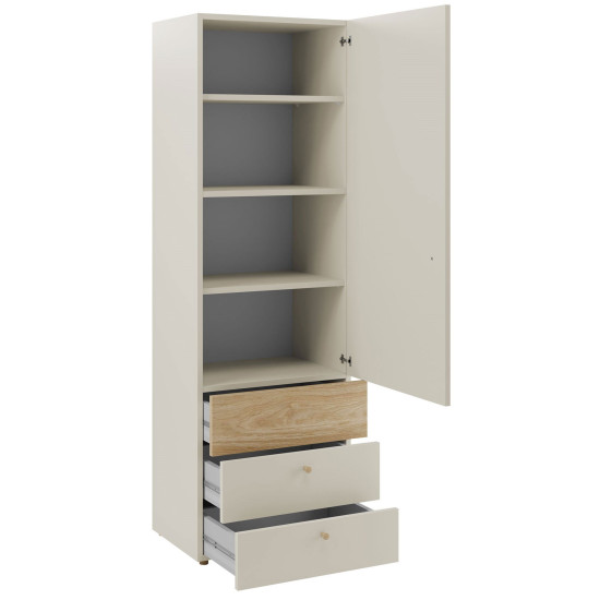 Шкаф YUKI REG 4 60х185х40 серый / бежевый / дуб / эвкалипт 3