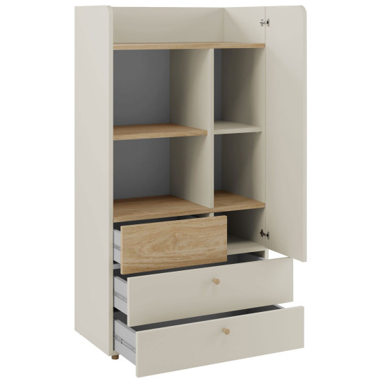 Шафа YUKI REG 6 60х150х40 сірий / бежевий / дуб / евкаліпт 2