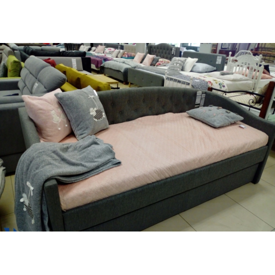 Односпальная кровать Alessia 90X200 Серый ALESSIA90SZD 2