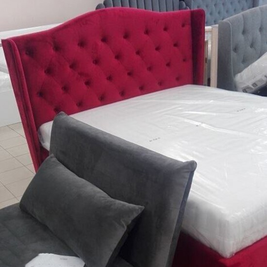 Двоспальне ліжко Aspen Velvet 160X200 Бордовий ASPENV160BOD 3