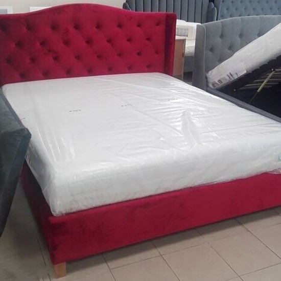 Двоспальне ліжко Aspen Velvet 160X200 Бордовий ASPENV160BOD 2