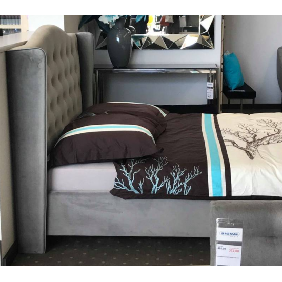 Двуспальная кровать Aspen Velvet 160X200 Серый / Дуб ASPENV160SZD 3