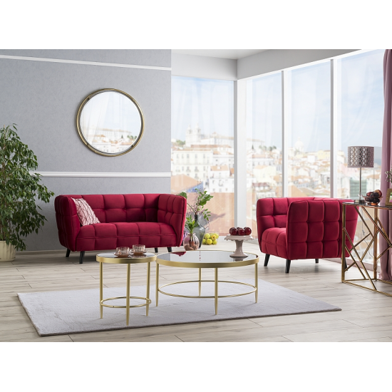 Диван Castello Velvet 2 Бордовый CASTELLO2V59 5