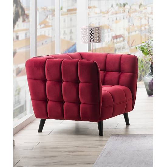 Кресло Castello Velvet 1 Бордовый CASTELLO1V59 4