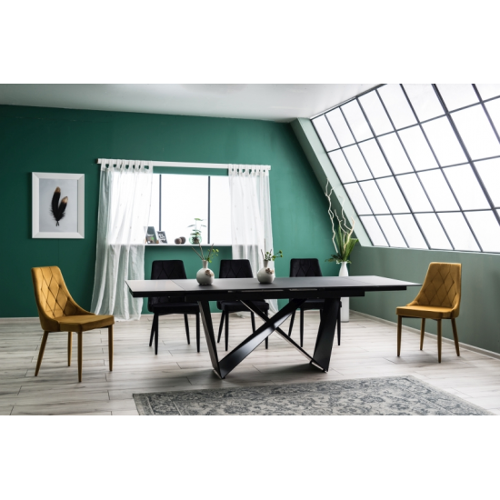 Стол обеденный раскладной Cavalli 90x160 Черный Мат CAVALLICC160 2