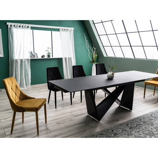 Стол обеденный раскладной Cavalli 90x160 Черный Мат CAVALLICC160 3