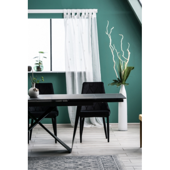 Стол обеденный раскладной Cavalli 90x160 Черный Мат CAVALLICC160 7