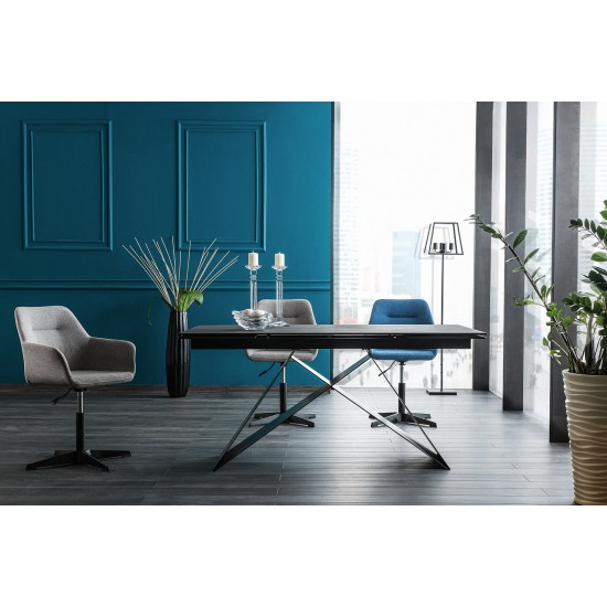 Стіл обідній Westin II 160 (240) x90 Ефект каменю Чорний / Чорний WESTINSZC160 11